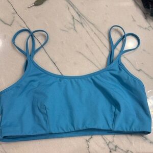 Fabletics Double Strap Sports Bra in Blue